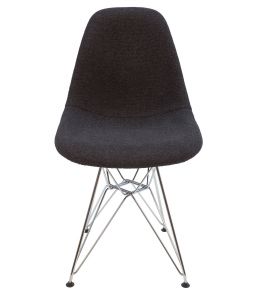 Replica Eames DSR Eiffel Chair | Grey / Charcoal Seat | Chrome Legs