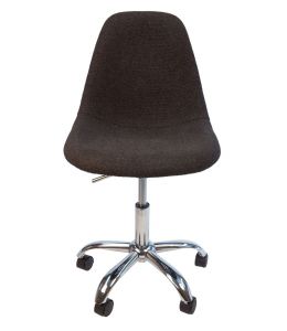 Replica Eames DSW / DSR Desk Chair | Grey / Charcoal Fabric Seat