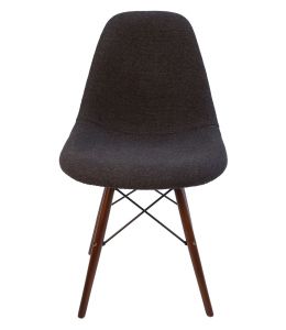 Replica Eames DSW Eiffel Chair | Grey / Charcoal Seat | Walnut Legs