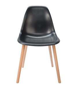 Replica Eames DSW Hal Inspired Chair | Black Seat | Natural Beech Legs
