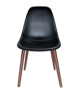 Replica Eames DSW Hal Inspired Chair | Black Seat | Walnut Legs