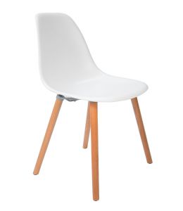 Replica Eames DSW Hal Inspired Chair | Plastic Seat | Natural Beech Legs