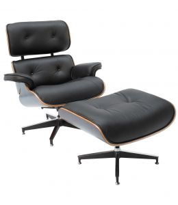 Replica Eames Lounge Chair | 4 Star Ottoman | Black