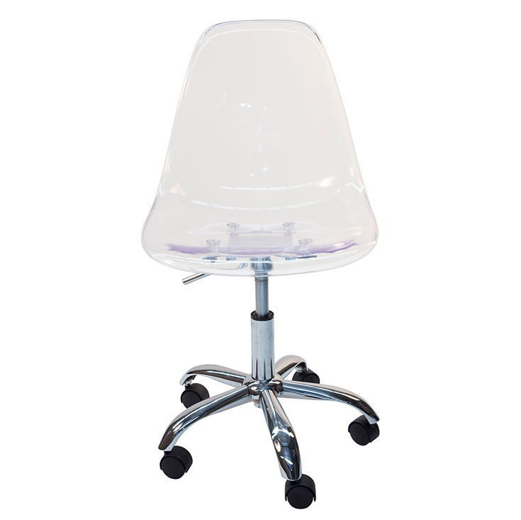 Clear acrylic desk deals chair