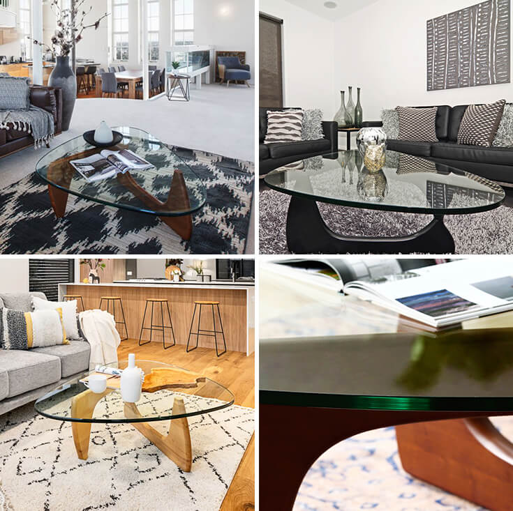 Replica Isamu Noguchi Glass Coffee Table